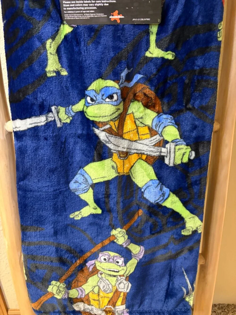 Teenage Mutant Ninja Turtles World of TMNT Plush Throw Blanket 50x70 NWT